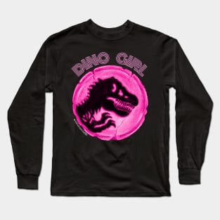 Jurassic World Pink Tyrannosaurus Rex Skull Dino Girl Long Sleeve T-Shirt